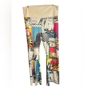Poliana Plus Comic Pop Art Leggings Stretch Pull-On Pants. Size 3X